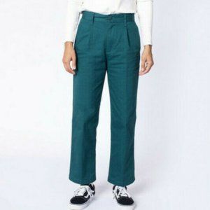 Obey High Waisted Wide Leg Trousers "Casbah" Pine